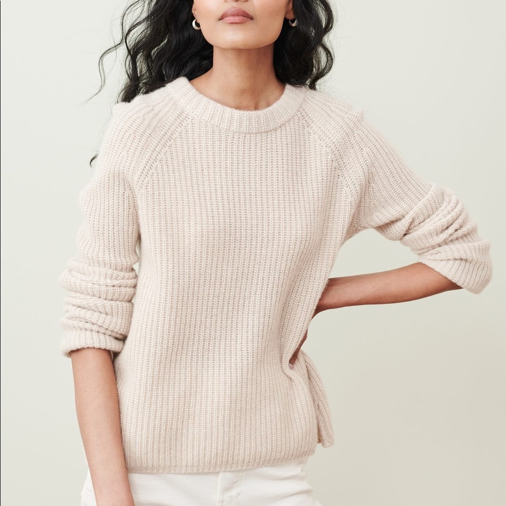 Jenni Kayne Cashmere Fisherman Sweater Medium